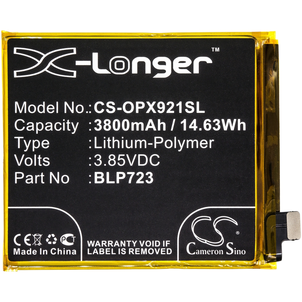 Compatibele batterijvervanging voor OPPO BLP723
