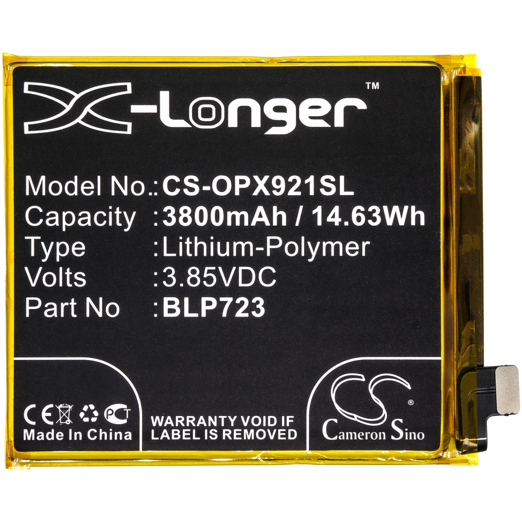 Compatibele batterijvervanging voor OPPO BLP723