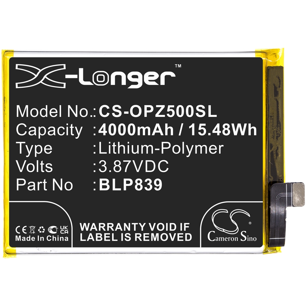 Compatibele batterijvervanging voor OPPO BLP839