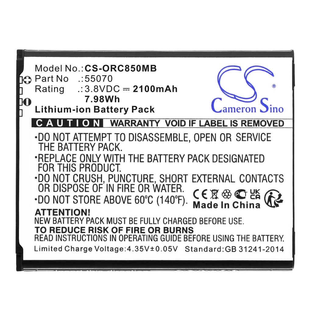 BabyPhone Batterij Oricom CS-ORC850MB