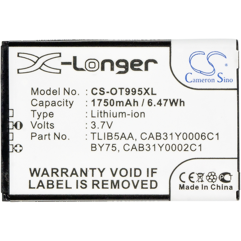 Batterij voor mobiele telefoon TCL CS-OT995XL
