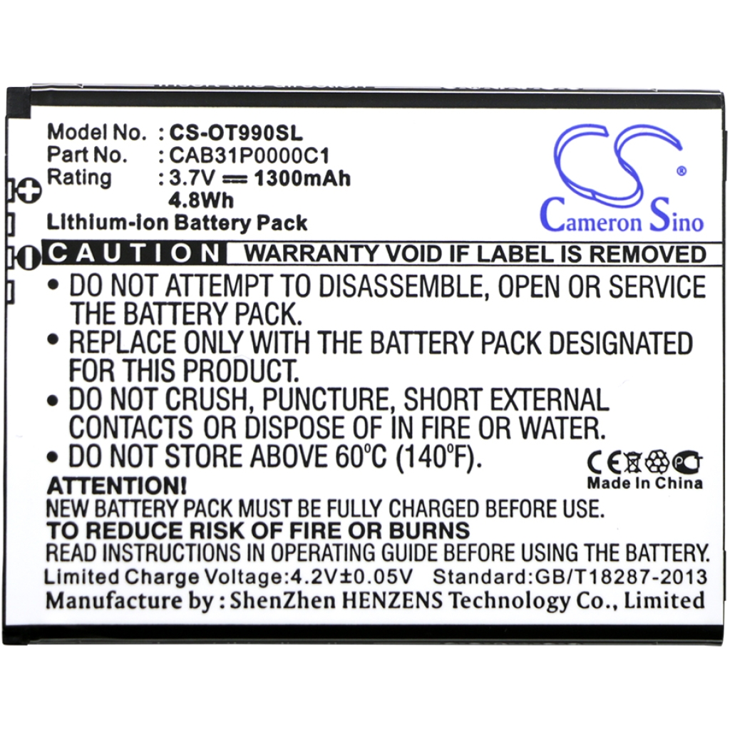 Mobile Phone Battery Alcatel OT-908