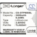 Compatibele batterijvervanging voor Alcatel TLI025A1