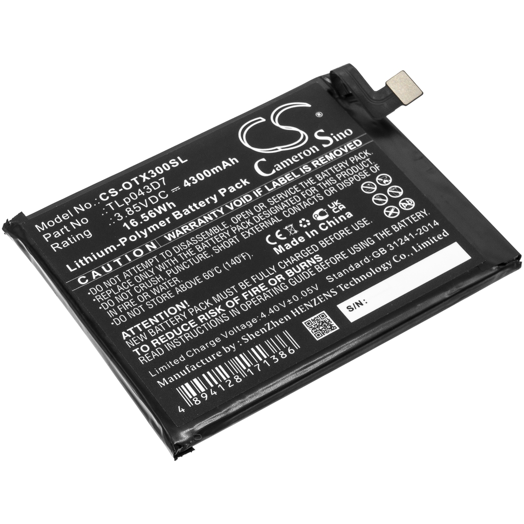 Batterij voor mobiele telefoon Alcatel CS-OTX300SL
