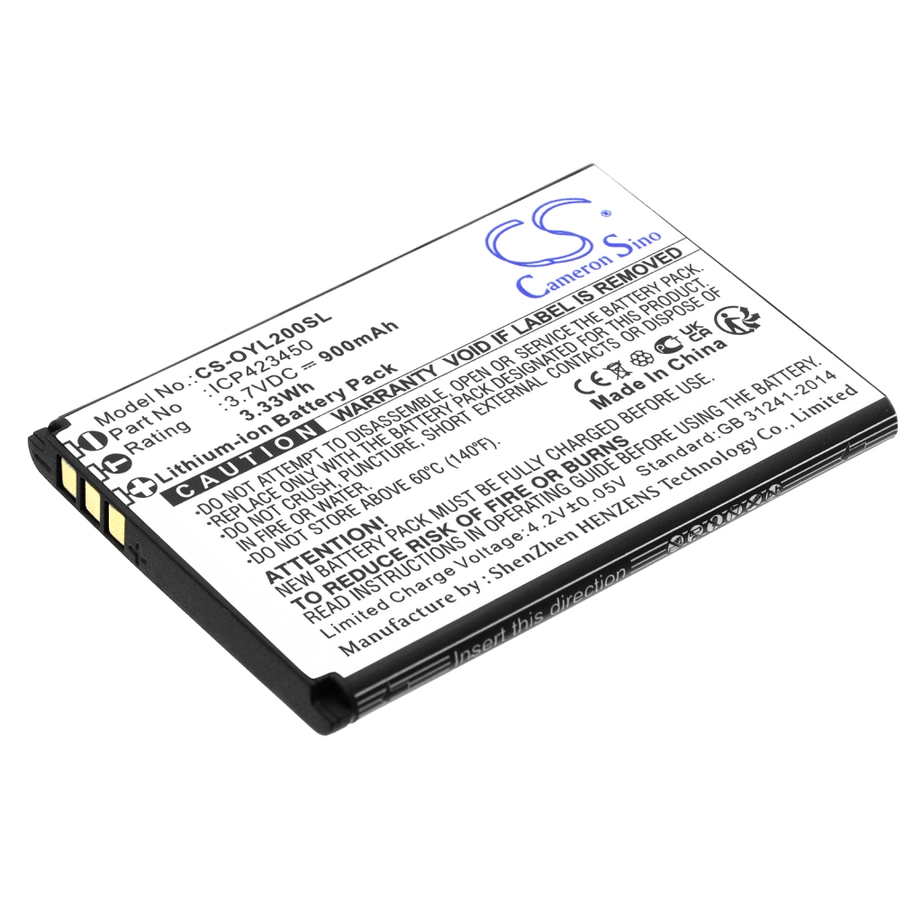 Compatibele batterijvervanging voor OLYMPIA ICP423450