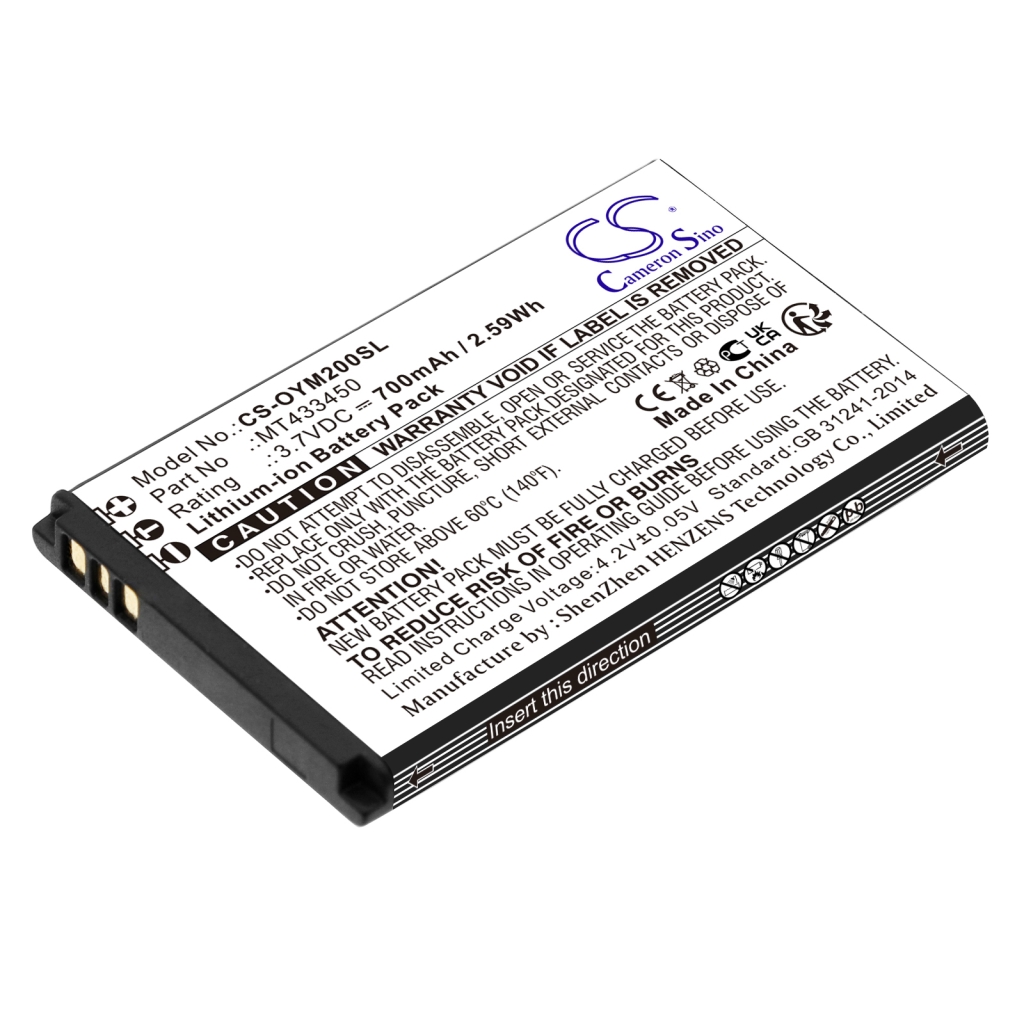 Compatibele batterijvervanging voor OLYMPIA MT433450