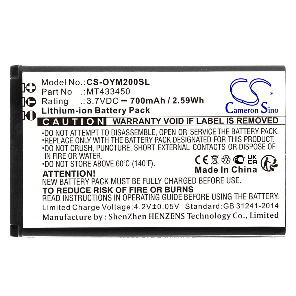 Compatibele batterijvervanging voor OLYMPIA MT433450
