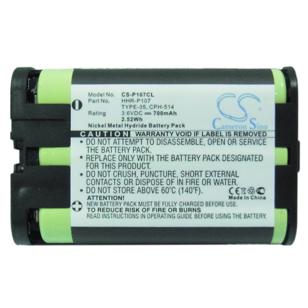 Draadloze telefoon batterij Radio Shack CS-P107CL