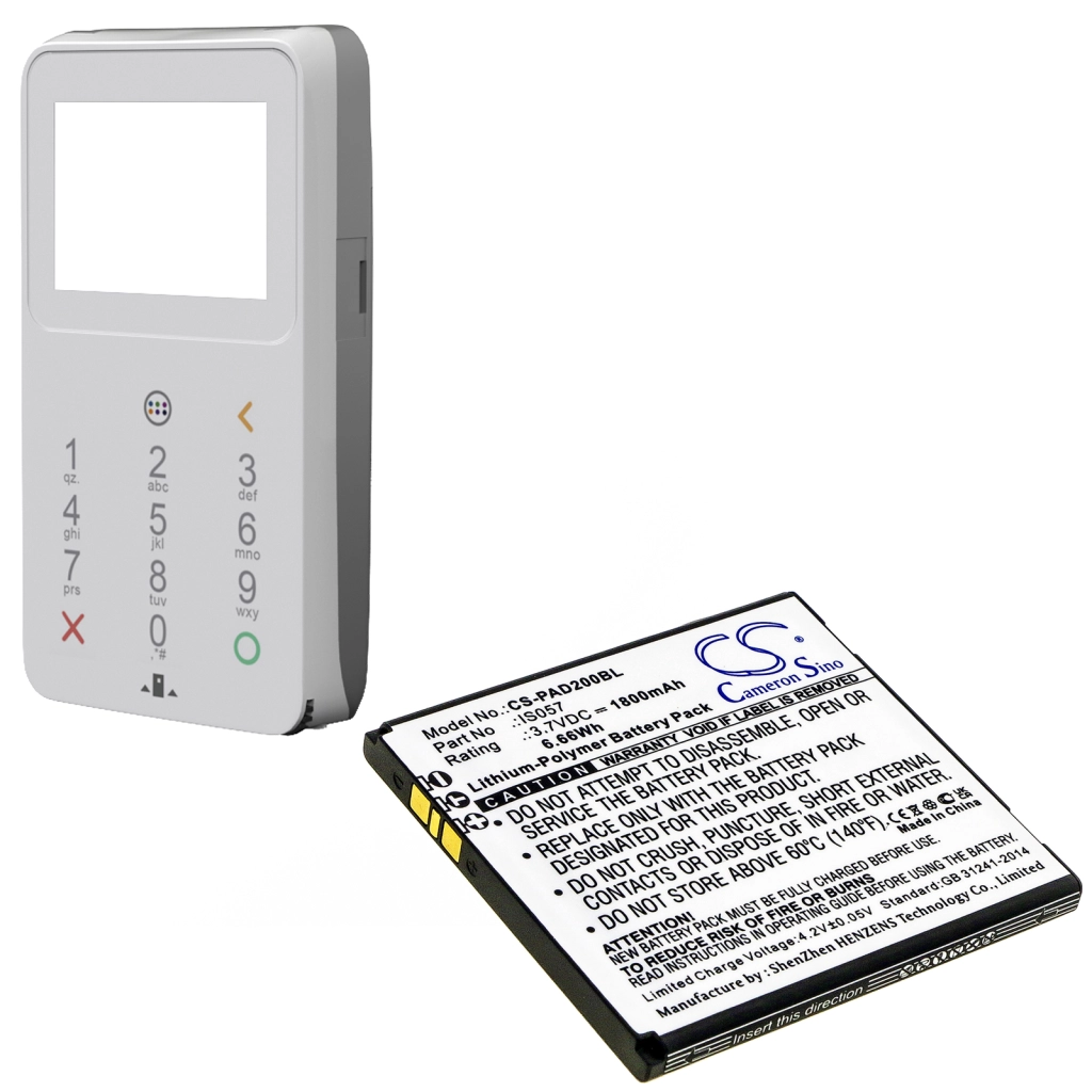 Compatible battery replacement for Pax IS057