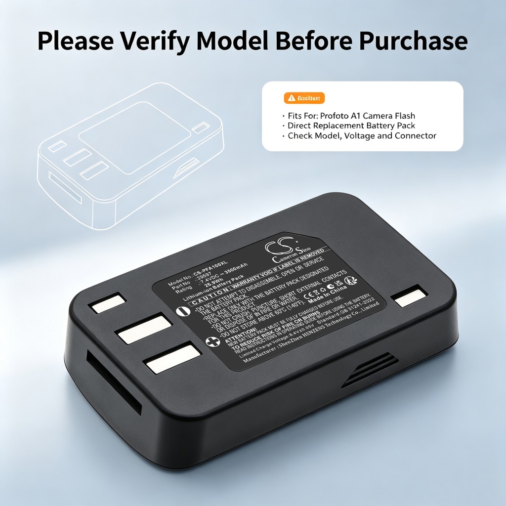 Battery compatible with Profoto
