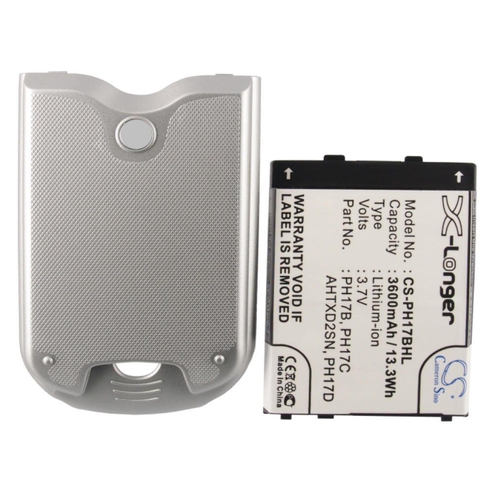 Battery compatible with Vodafone HTC O2 Orange T-Mobile DOPOD ERA i-Mate MWG Qtek Telefonica CS-PH17BHL