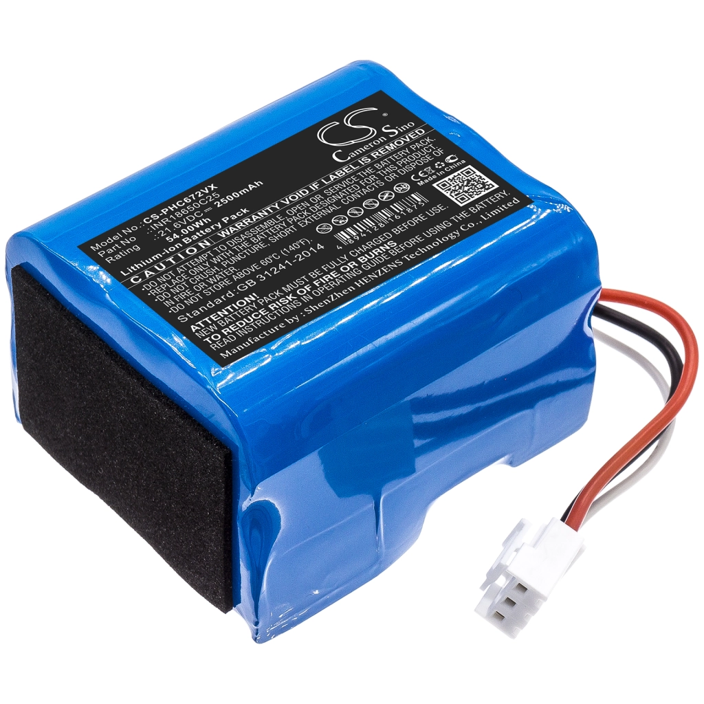 Batterijen voor stofzuigers Philips CS-PHC672VX