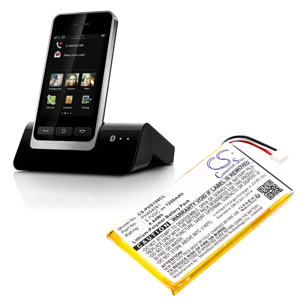 Philips Draadloze telefoon batterij CS-PHS100CL