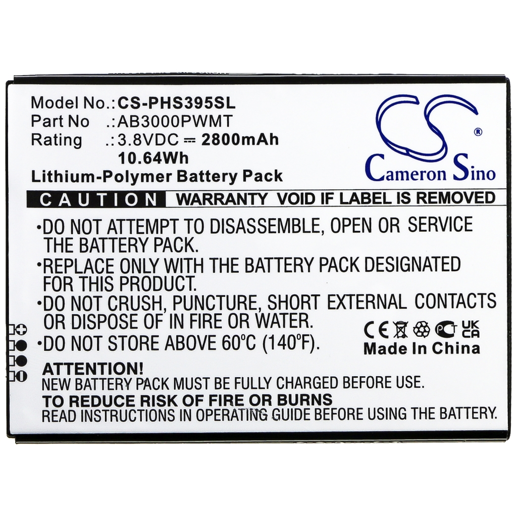 Compatibele batterijvervanging voor Philips AB3000PWMT
