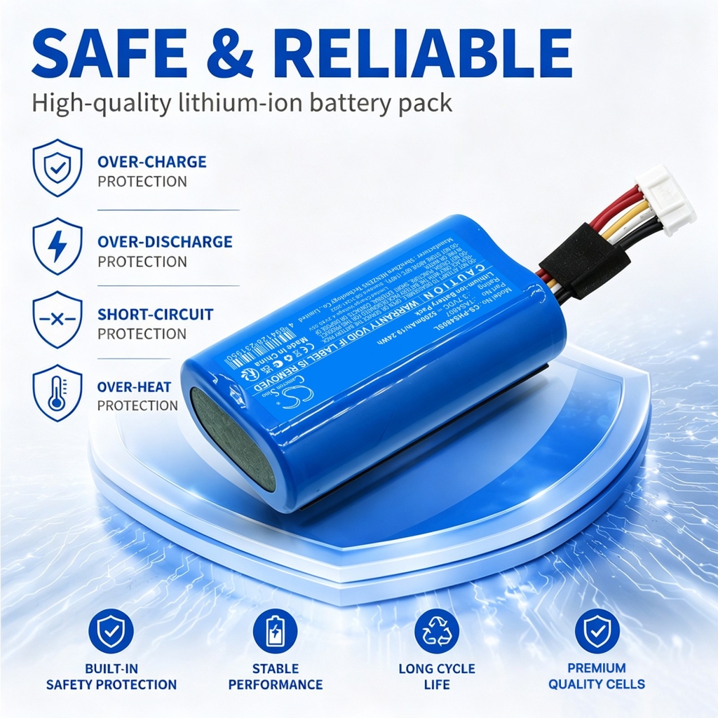 Batterijen compatibel met Philips S4807 Waterproof Wireless Bluetooth Speaker CS-PHS480SL