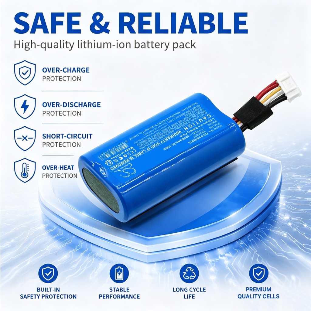 Batterijen compatibel met Philips S4807 Waterproof Wireless Bluetooth Speaker CS-PHS480XL