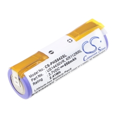 Compatibele batterijvervanging voor Philips KR112RRL,US14430VR