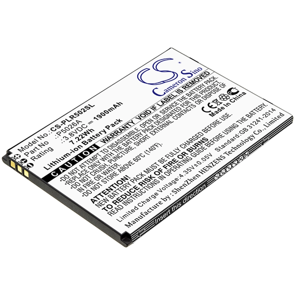 Compatibele batterijvervanging voor Polaroid P5026A