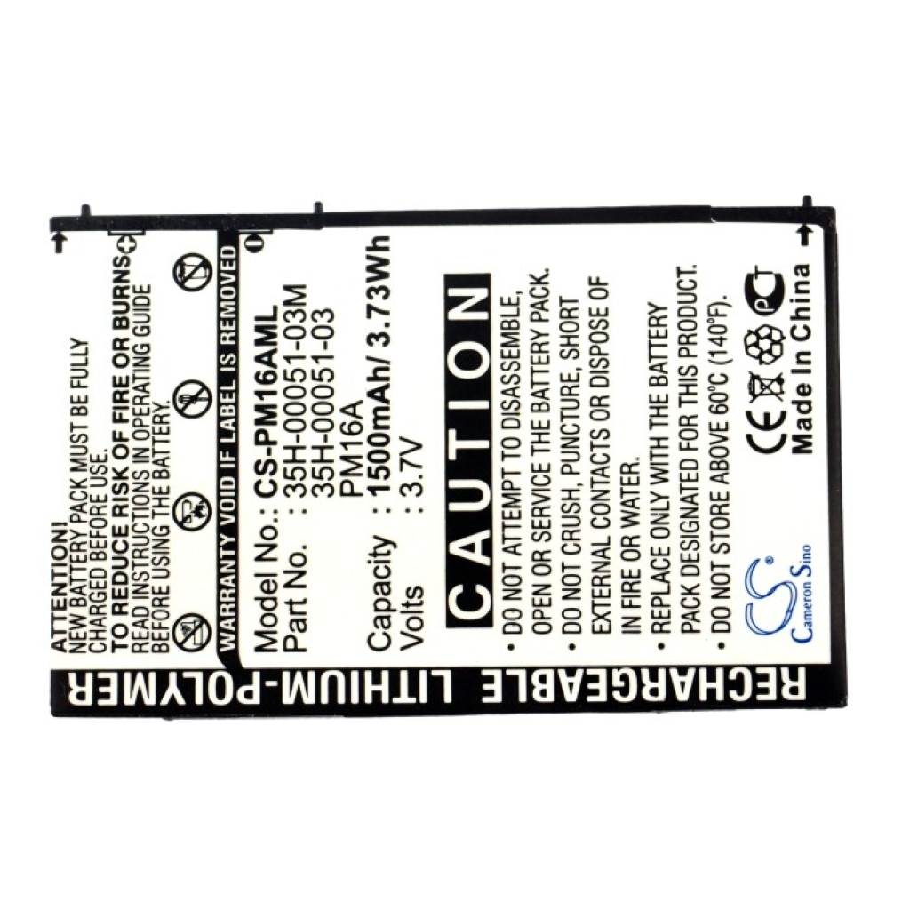 Battery compatible with Vodafone HTC O2 Orange Swisscom T-Mobile DOPOD ERA i-Mate Krome Qtek T-COM CS-PM16AML