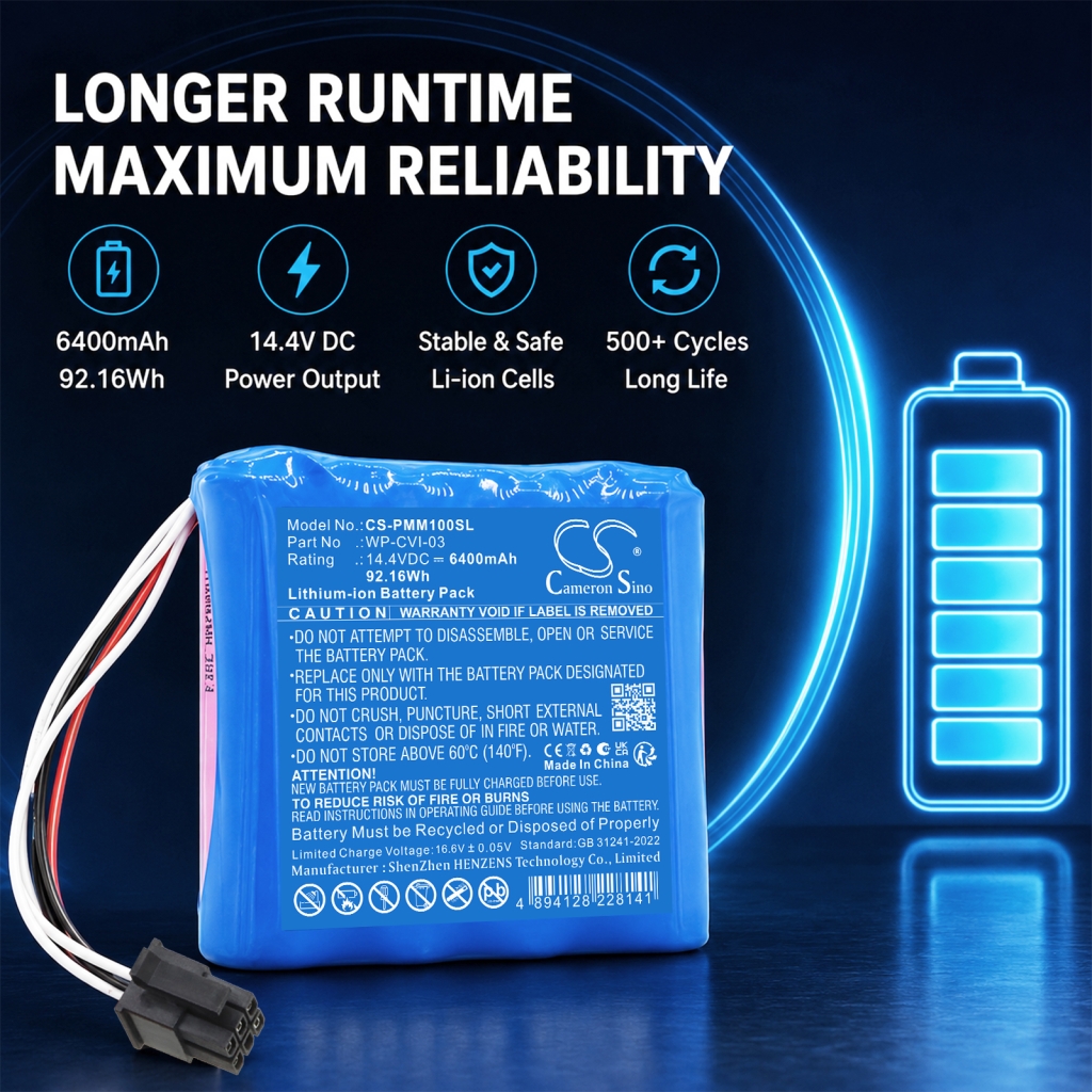 Battery compatible with Particle measuring systems CS-PMM100SL