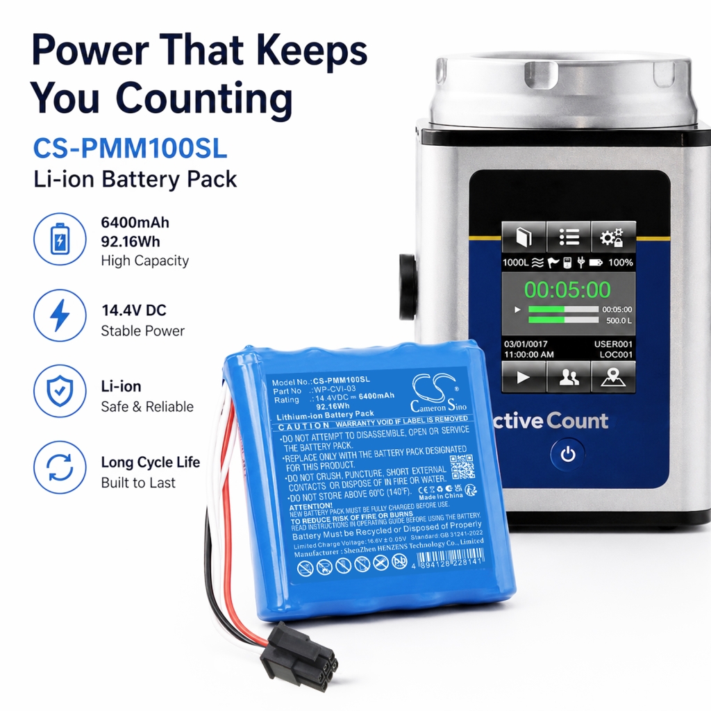 Battery compatible with Particle measuring systems CS-PMM100SL