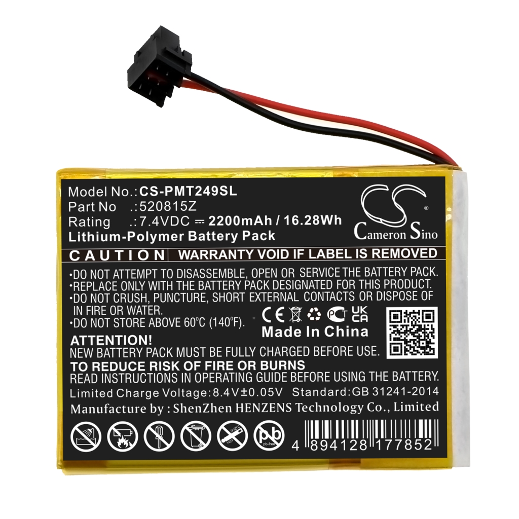 Compatibele batterijvervanging voor Pentair 520815Z