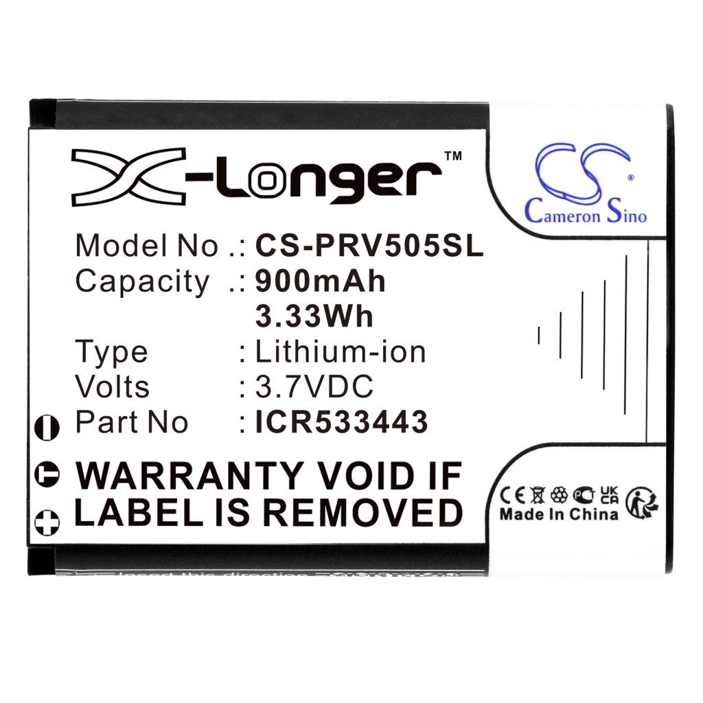 Compatibele batterijvervanging voor Prestigio ICR533443