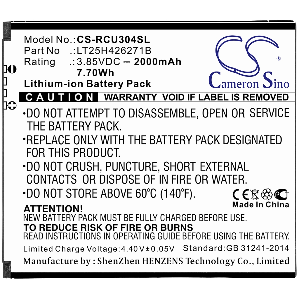 Batterij voor mobiele telefoon BLU CS-RCU304SL