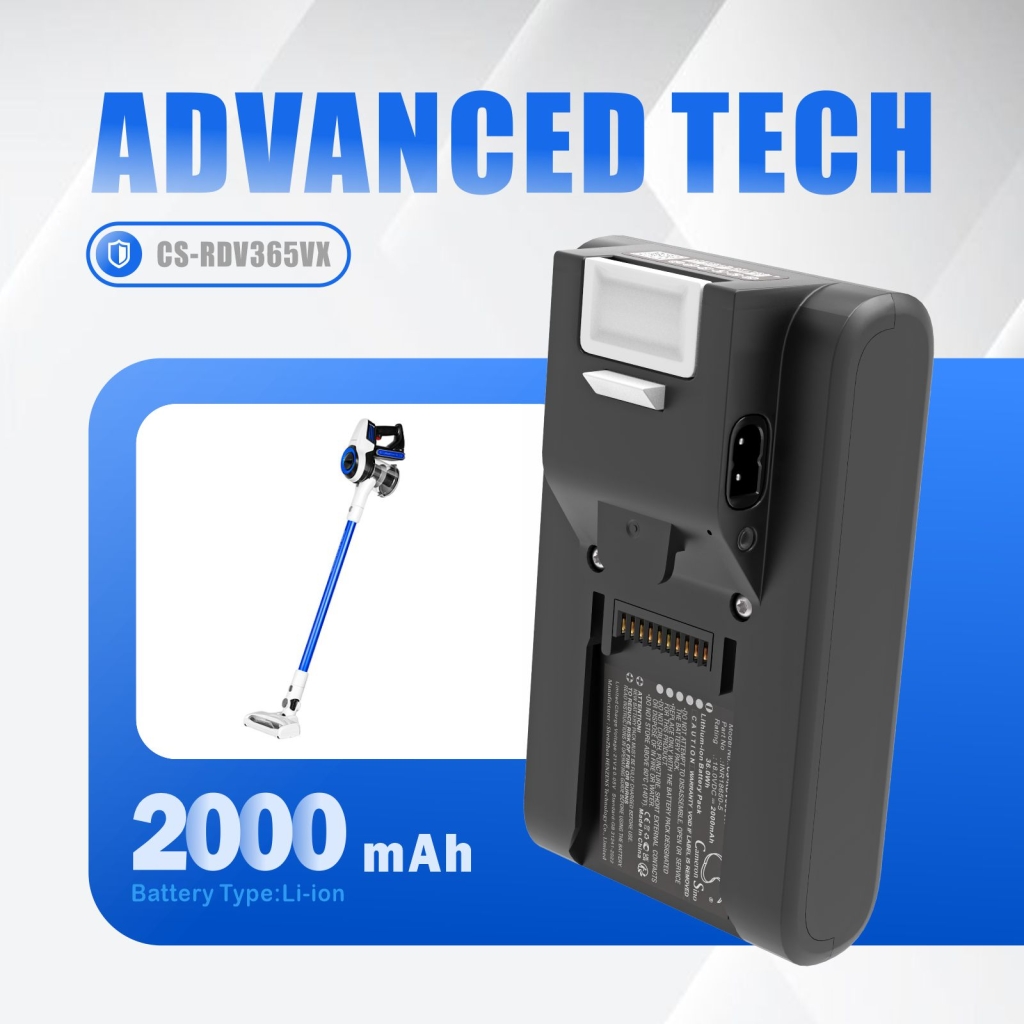 Batterijen voor stofzuigers Redmond CS-RDV365VX