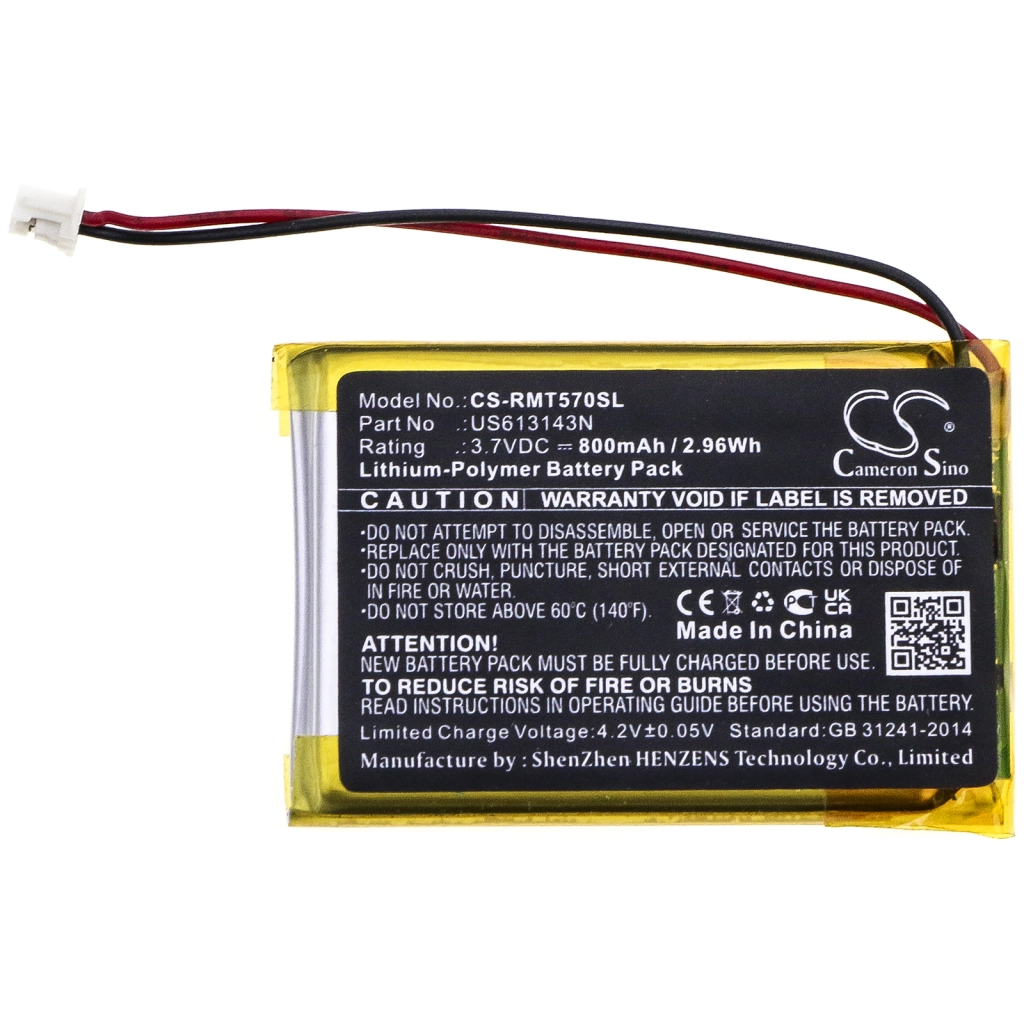 Compatible battery replacement for Rapoo US613143N