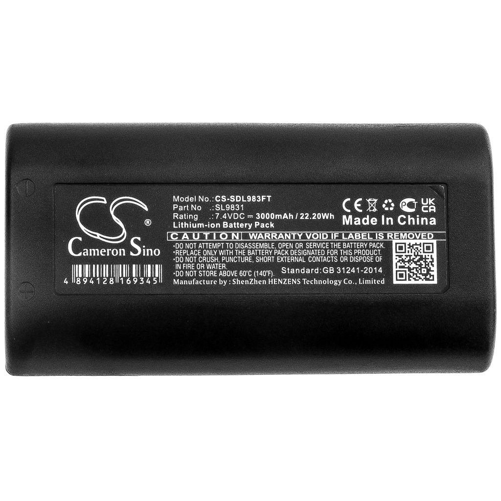 Compatibele batterijvervanging voor SEALIFE SL9831