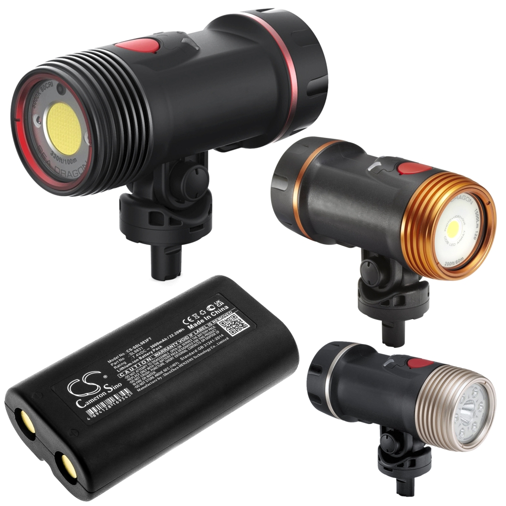 Compatibele batterijvervanging voor SEALIFE SL9831