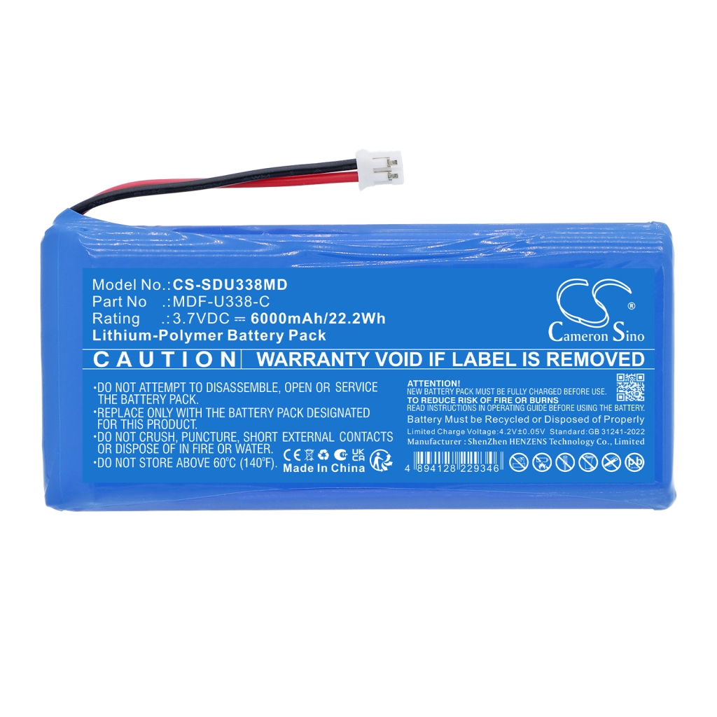 Battery compatible with Sanyo CS-SDU338MD