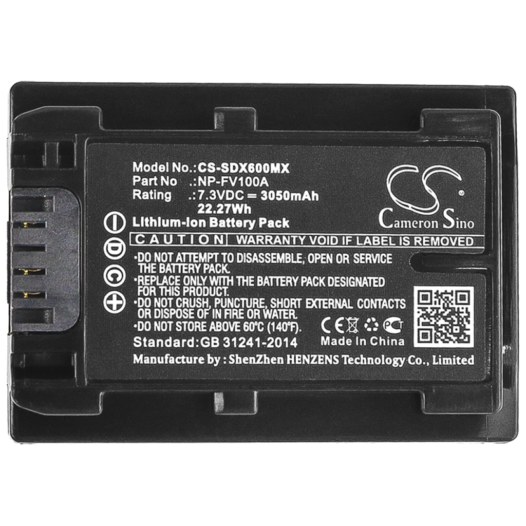 Batterijen Vervangt NP-FV100A