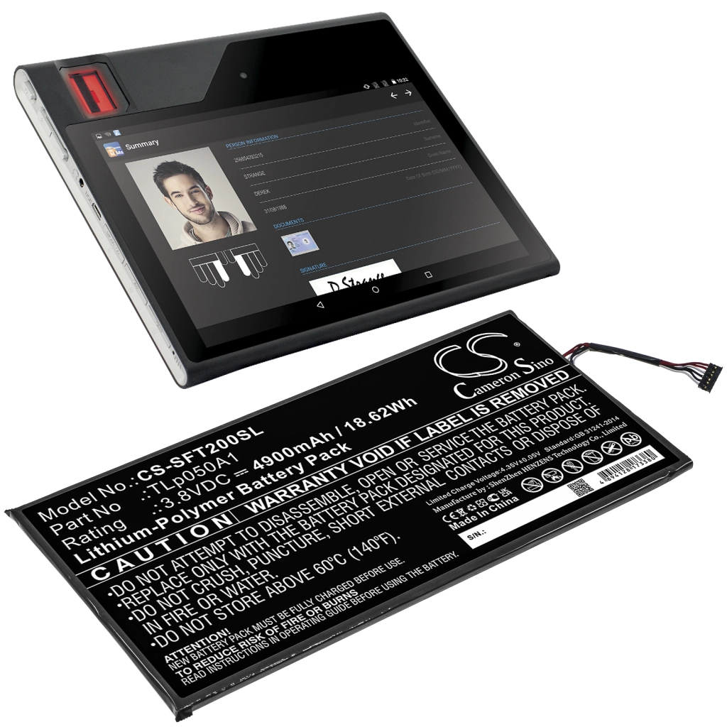 Compatibele batterijvervanging voor Safran TLP050A1