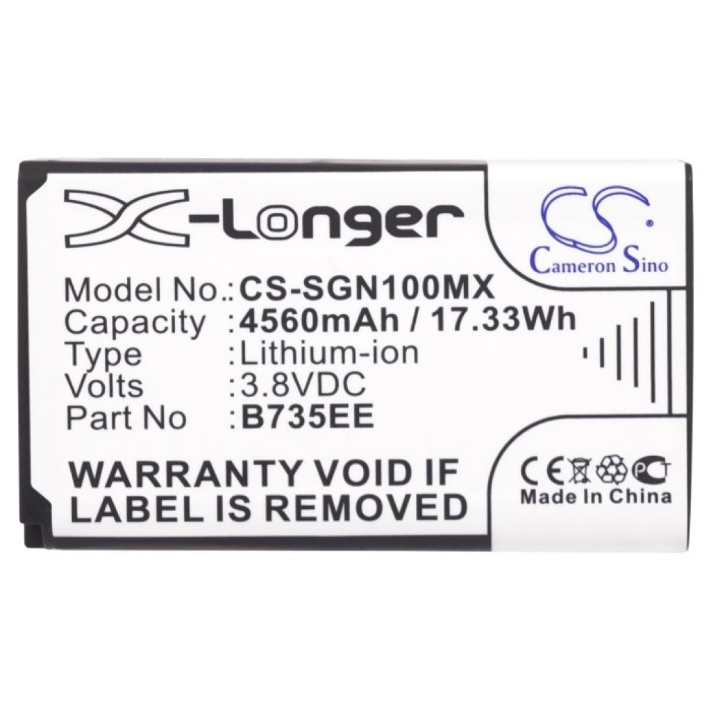 Battery compatible with Samsung CS-SGN100MX