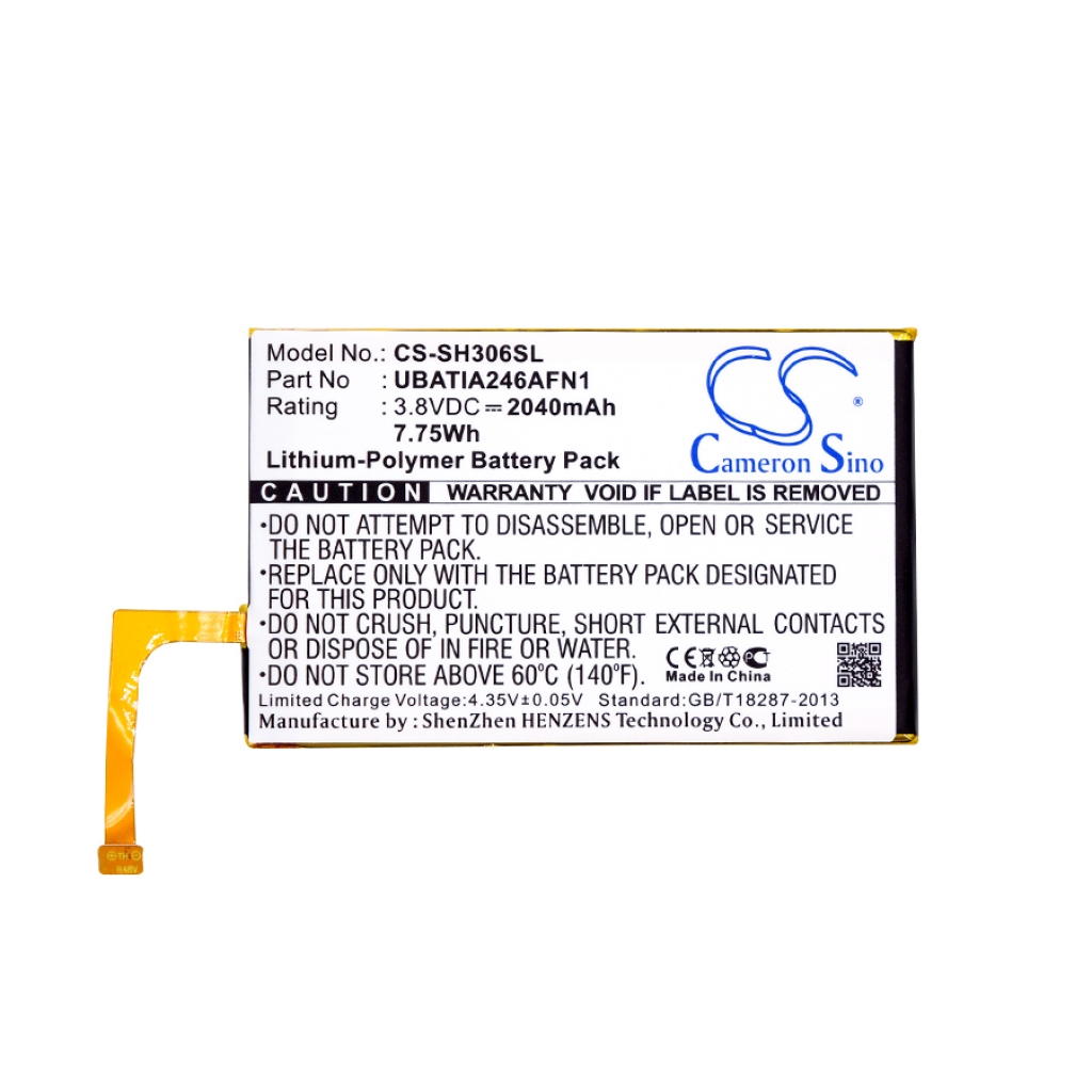 Compatibele batterijvervanging voor Sharp UBATIA246AFN1