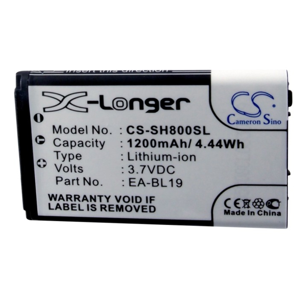Battery compatible with Sharp CS-SH800SL