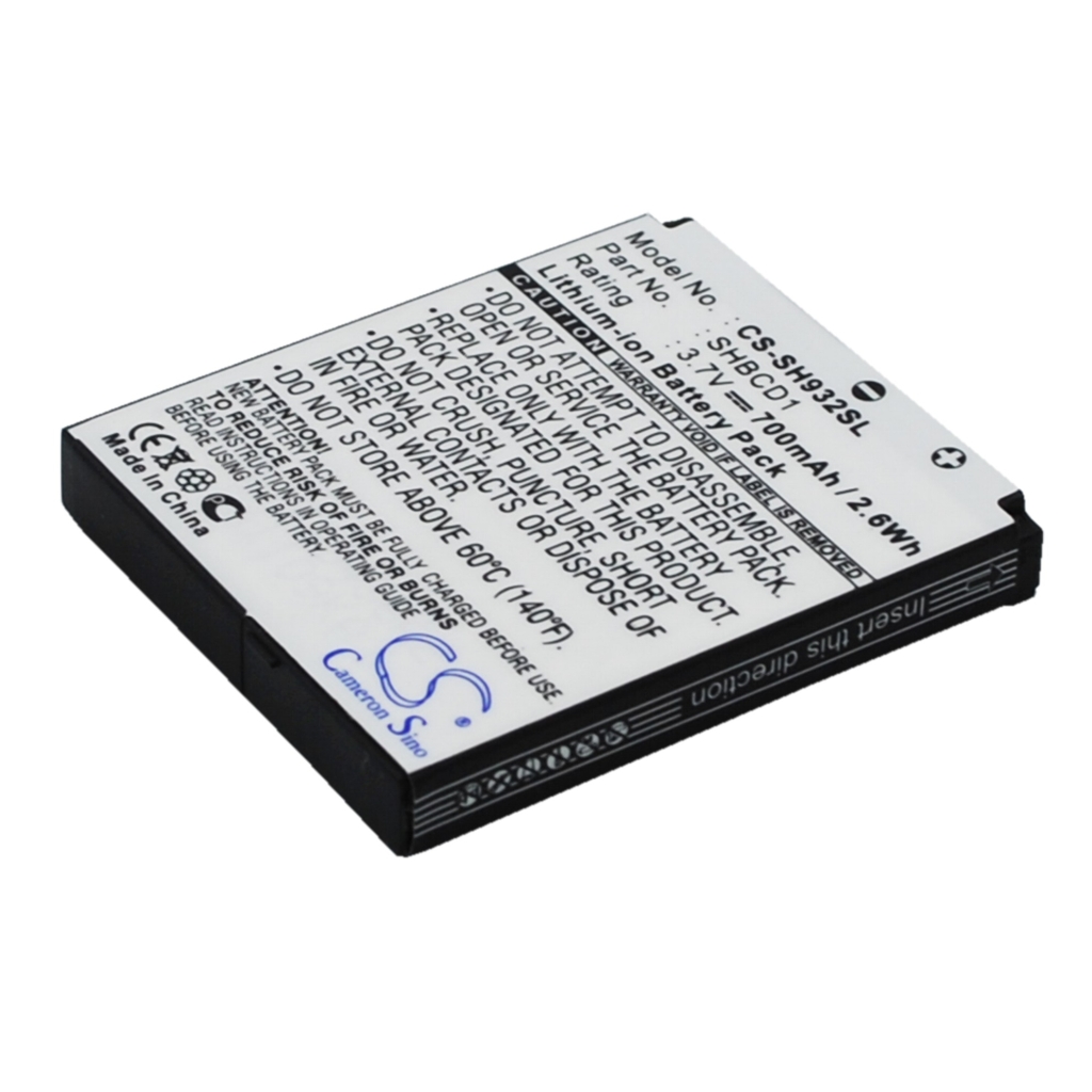 Compatibele batterijvervanging voor Sharp SHBCD1