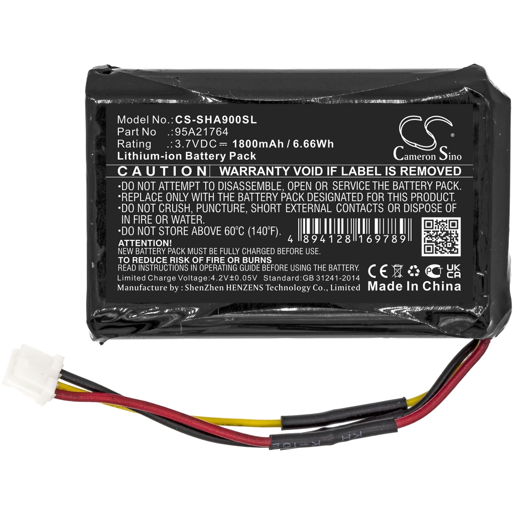Compatibele batterijvervanging voor Shure 95A21764