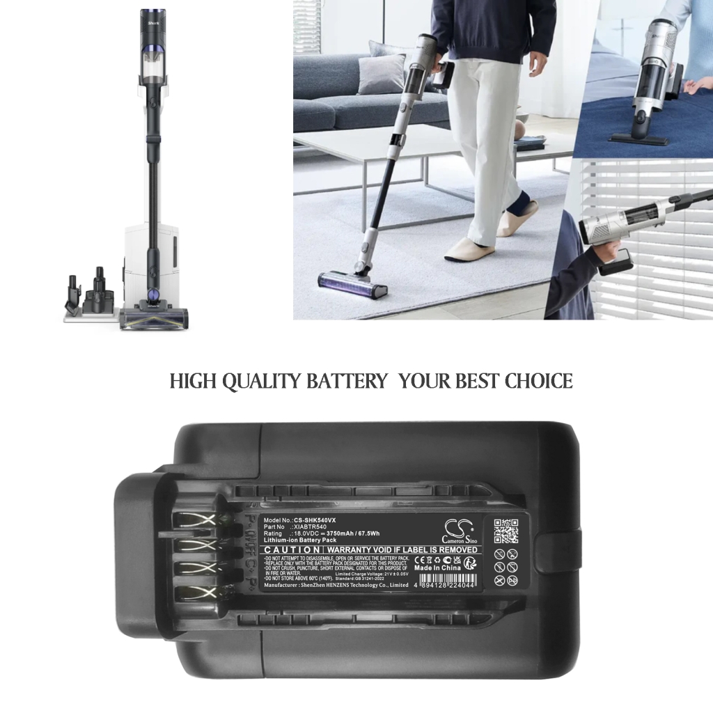Batterijen voor stofzuigers Shark CS-SHK540VX