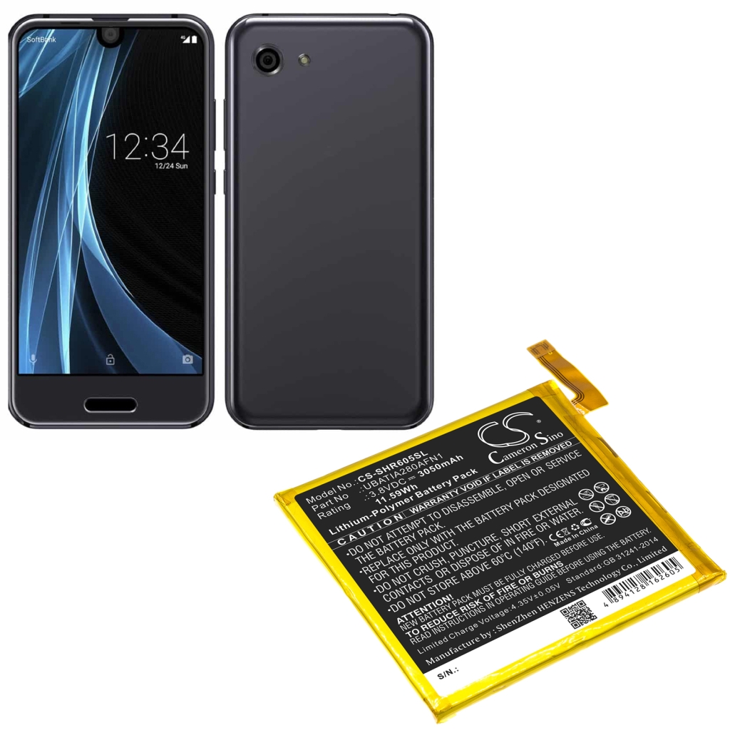 Compatibele batterijvervanging voor Sharp UBATIA280AFN1