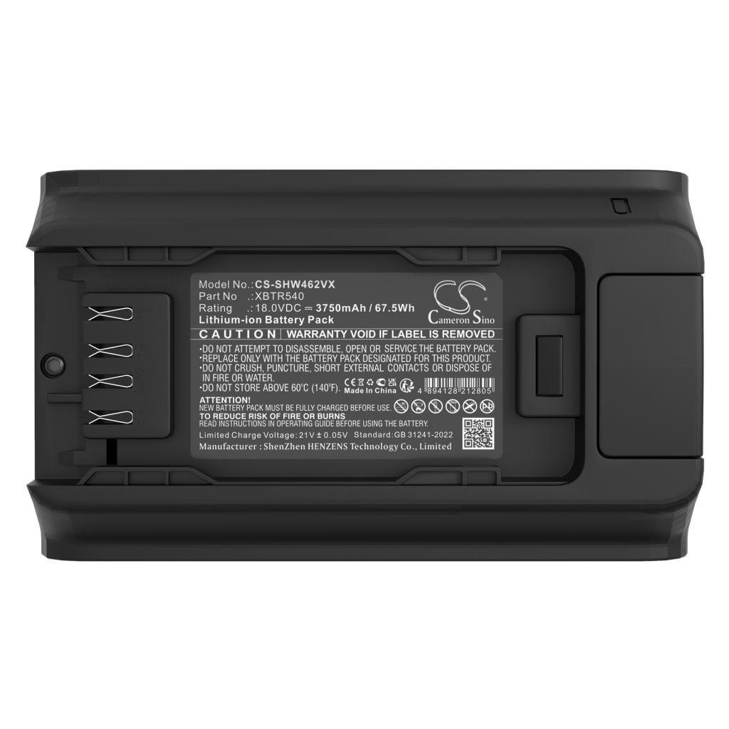 Batterijen voor stofzuigers Shark CS-SHW462VX