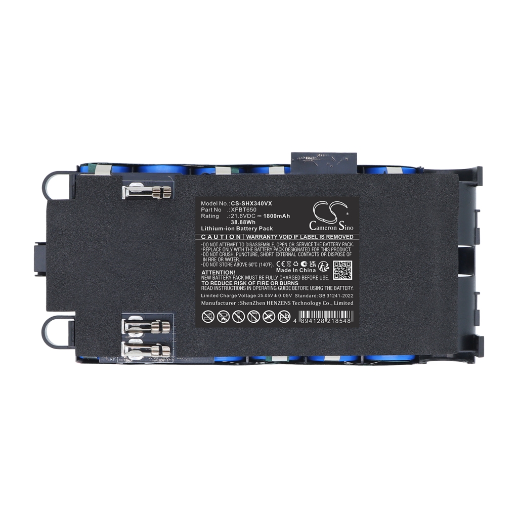 Battery compatible with Shark CS-SHX340VX