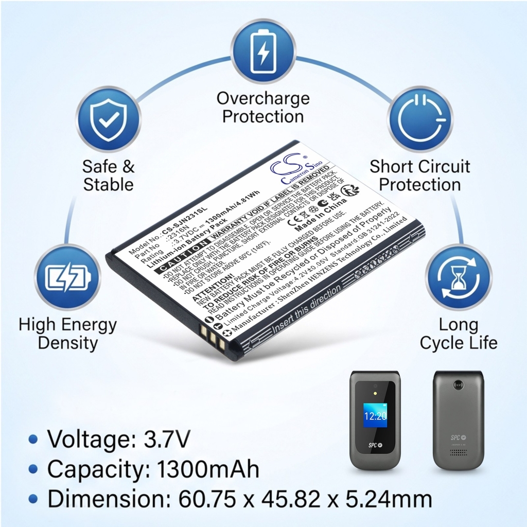 Battery for SPC Jasper 2316N