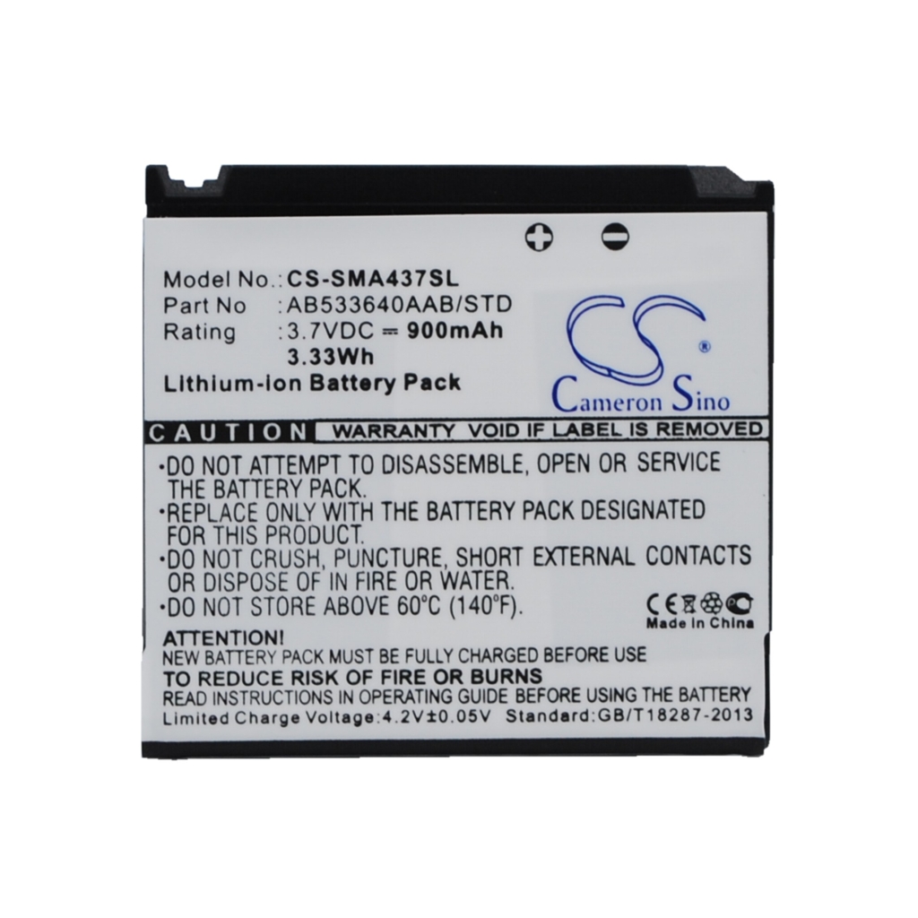 Battery compatible with Samsung CS-SMA437SL