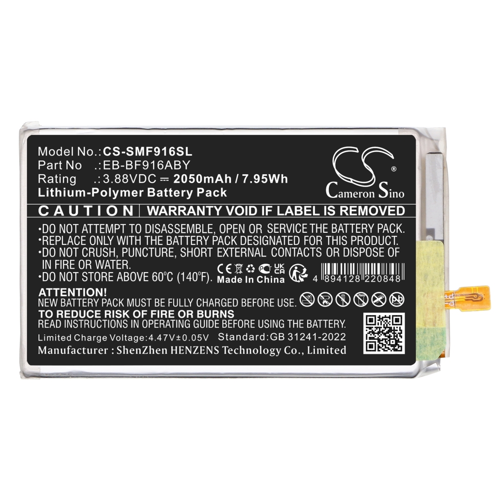 Batterijen Batterij voor mobiele telefoon CS-SMF916SL