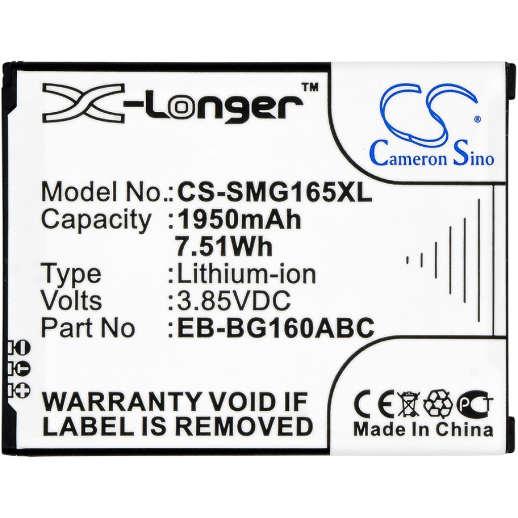 Battery compatible with Samsung CS-SMG165XL