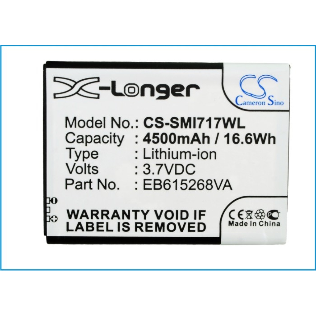 Battery compatible with Samsung AT&T CS-SMI717WL