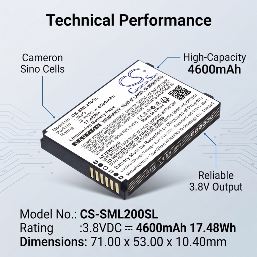 Batterijen compatibel met Sunmi L2K L2K CS-SML200SL